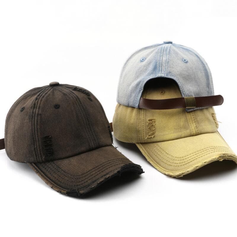 Boné de Beisebol Unissex Personalizado Lavável em Denim, Estilo Retrô, Cor Sólida, para Uso Externo, Bonés Snapback para
