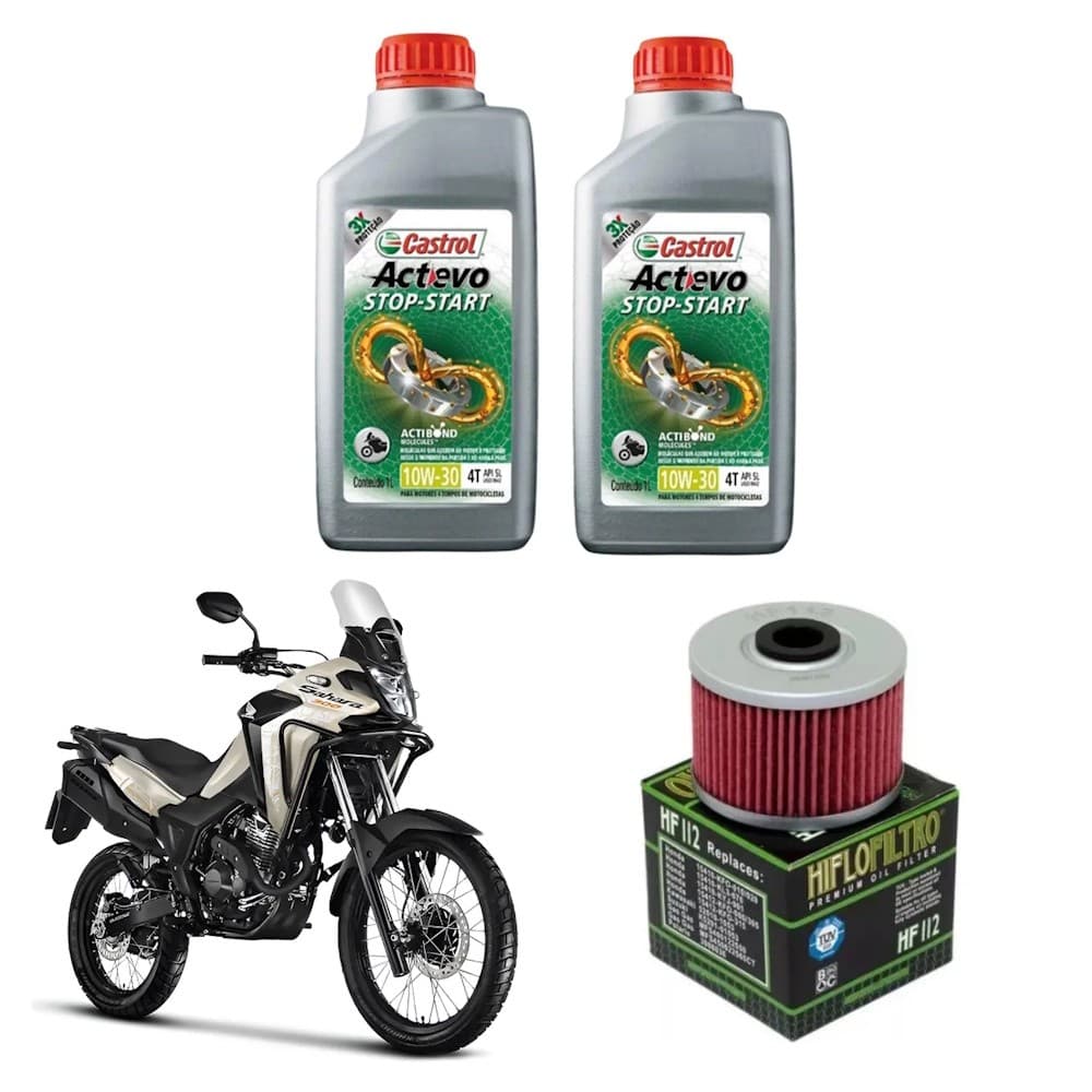 Troca Óleo Castrol Actevo 10w30 Honda Xre300 Sahara HF112