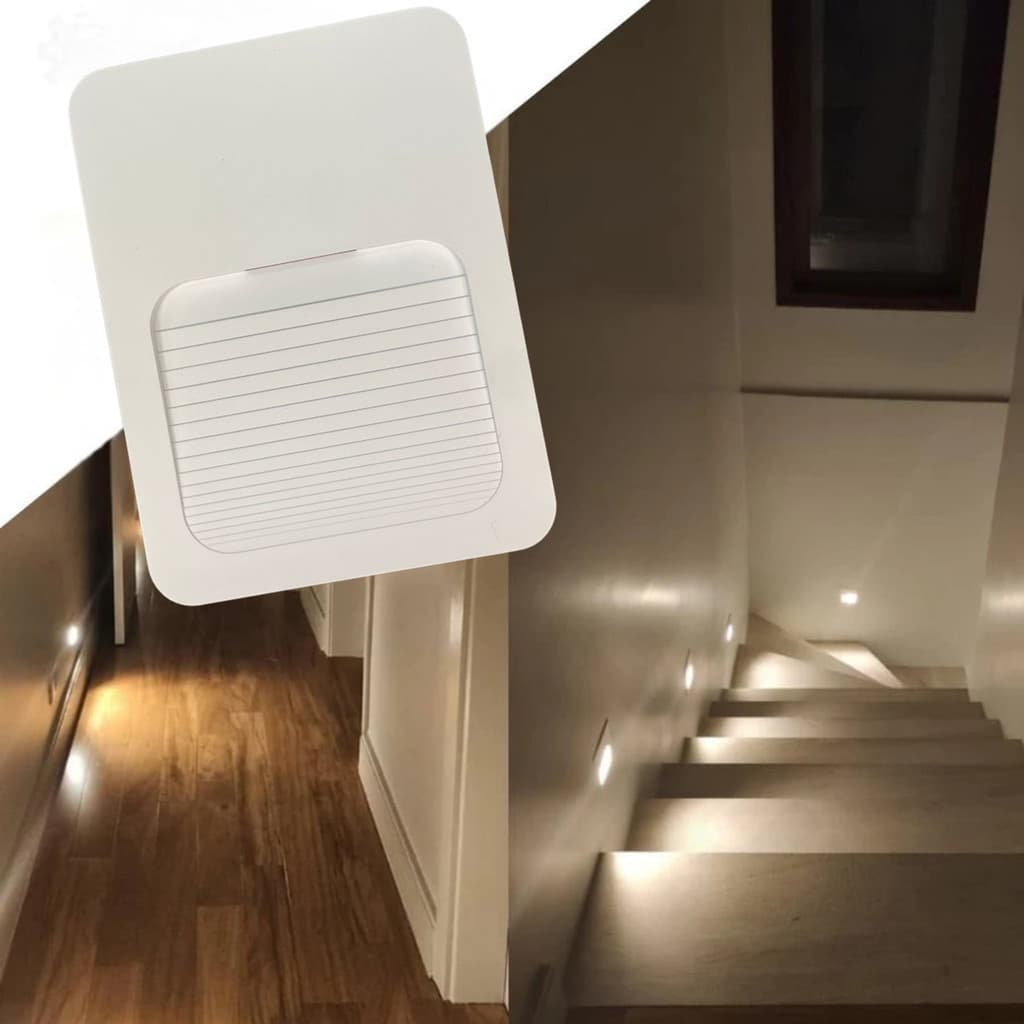 Balizador de Parede Branco 2W LED Branco Quente Bivolt 12x09  IP65 Externo Interno Fachada Jardim Corredor Iluminação
