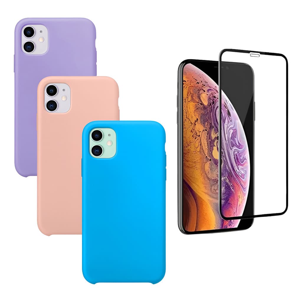 Capa Capinha Silicone Case Para iPhone 12 Mini + Película 3d