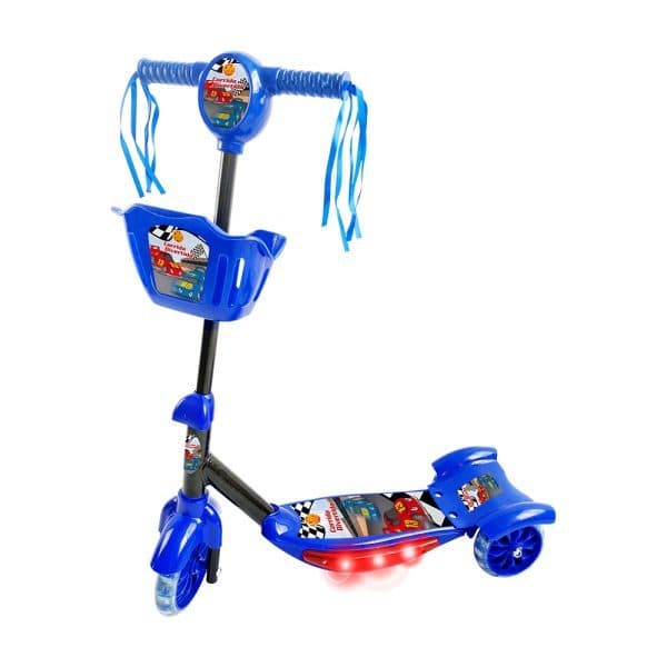 DM Toys Patinete Com Cesta Corrida Cor Azul e Preto