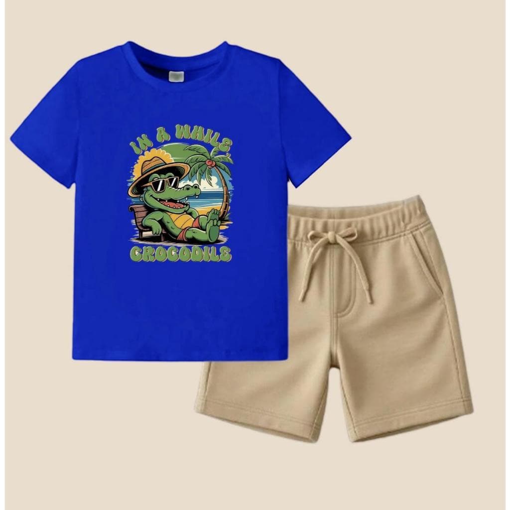 Conjunto Infantil Masculino Camiseta e Bermuda menino Verão