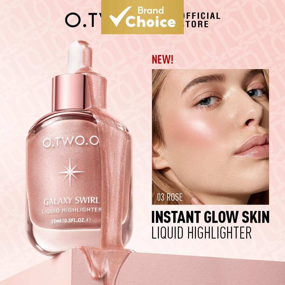 O.TWO.O Iluminador Líquido Sedoso Mistura Suavemente Brilho Pele Maquiagem Facial de Longa Duração