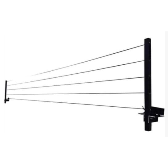 Varal para sacada de Aluminio Reforçado Retrátil, Dobrável De Parede Até 80kg
