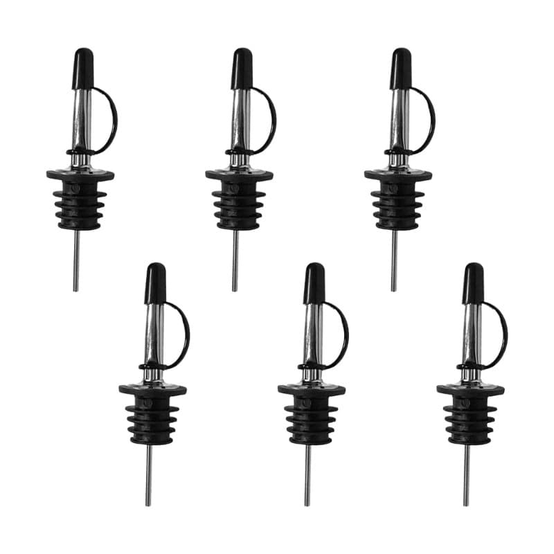 Conjunto Kellnny De 6 Bicos Higiênicos Para Despejar Garrafas De Aço Inoxidável Com Tampa Contra Poeira