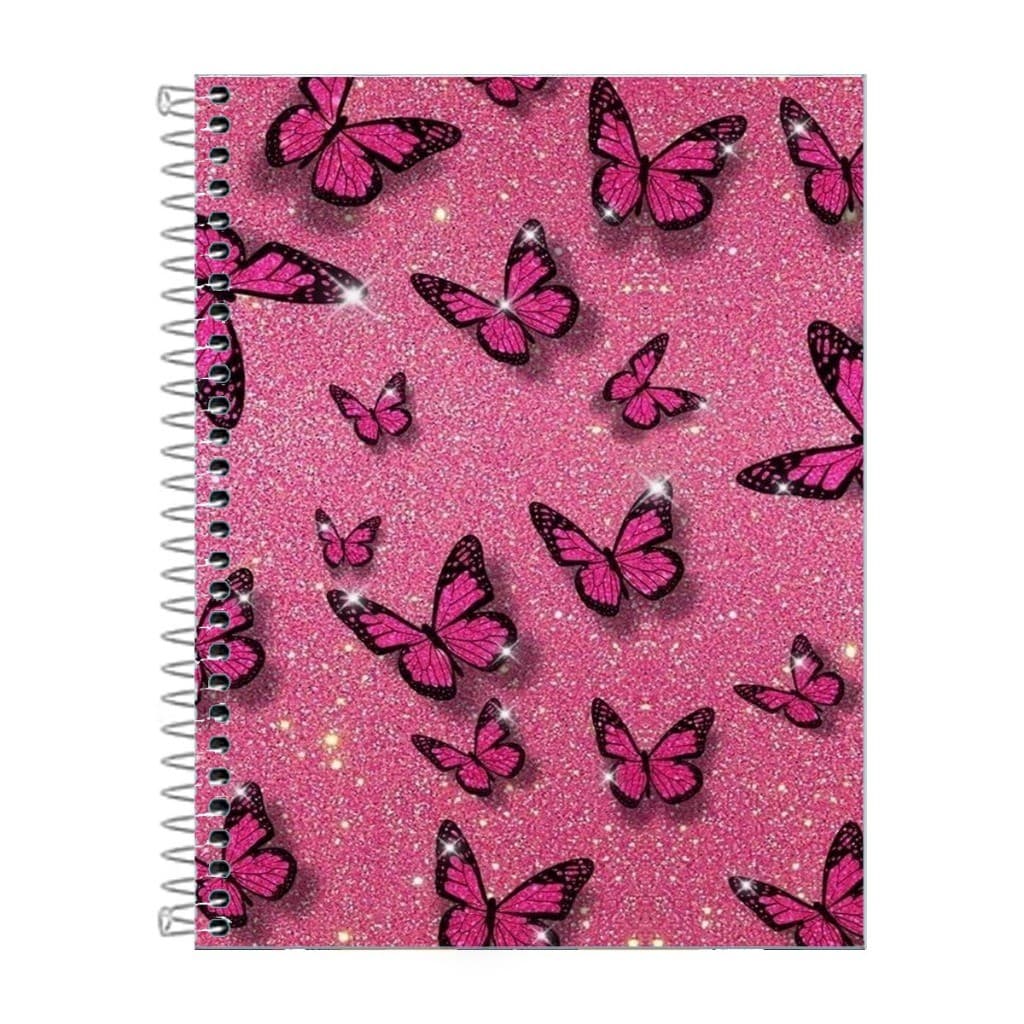 Caderno Borboletas Escolar 1, 10  ou 20 matérias