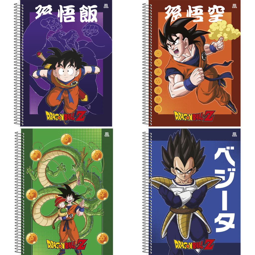 Caderno Universitário  Dragon Ball Z Capa Dura Anime Animativa - 1 ou 10 Matérias