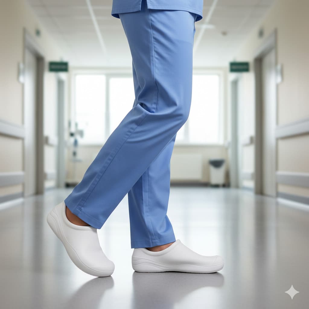 Sapato Profissional Enfermagem Cozinha Hospital – Confortável, Antiderrapante e Leve