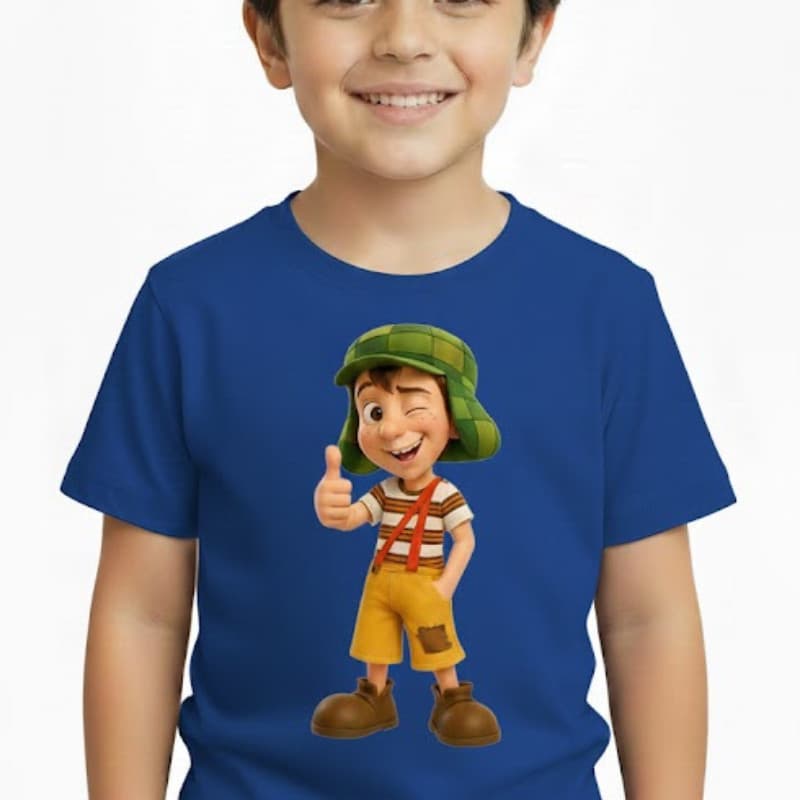 Camiseta camisa blusa Infantil chaves menino menina 100% Algodão Estilo Divertido Desenho