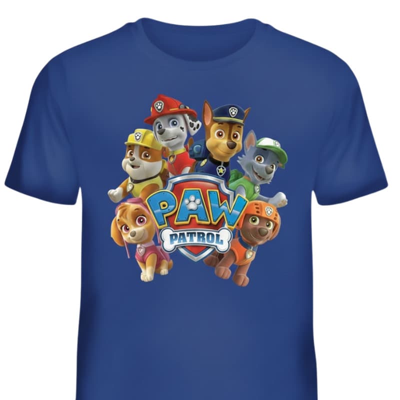 Camiseta camisa Jogo Todos Personagem Patrulha Canina Algodão Infantil