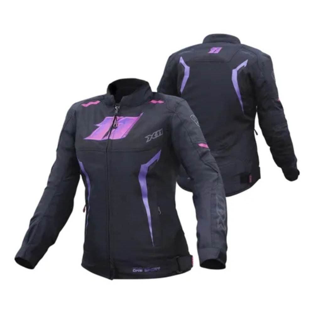 Jaqueta X11 One Sport Sporadic Feminina Preto Rosa e Roxo