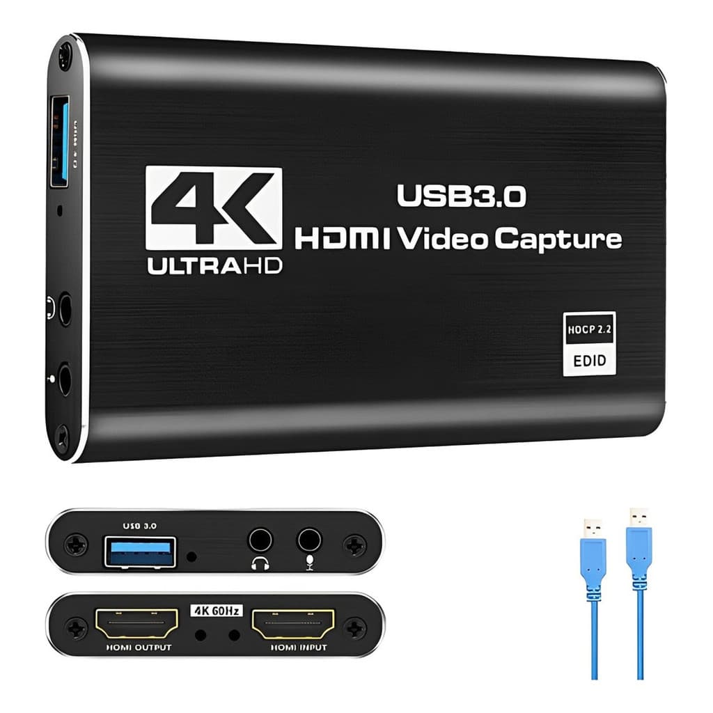 Placa De Captura Vídeo Hdmi Externa 4k 60fps Usb 3.0 1080p