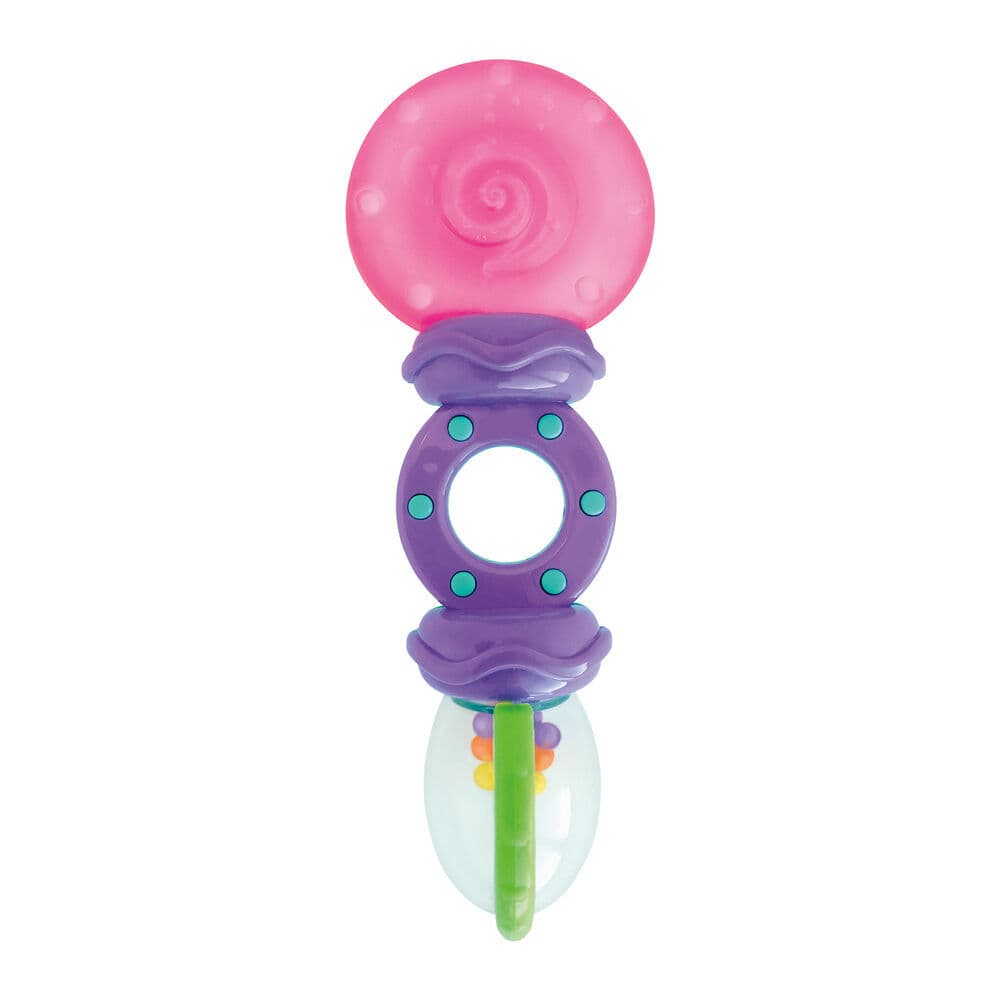Mordedor Chocalho Rattle & Teethe Bright Starts Texturizado e Livre de BPA