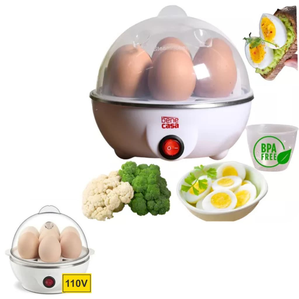 Cozedor de Ovos Elétrico Portátil Cozinha à Vapor 110V Multifuncional Legumes (Cores Sortidas)