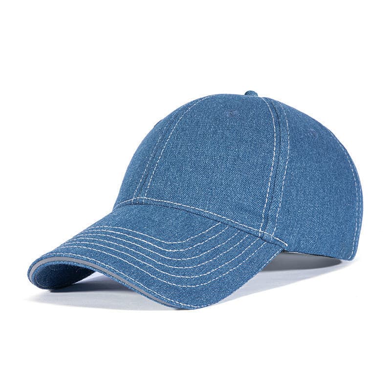 Boné de Beisebol Unissex Estilo Cowboy Lavado Casual com Aba Curva**-*-*&---&---&*&-**