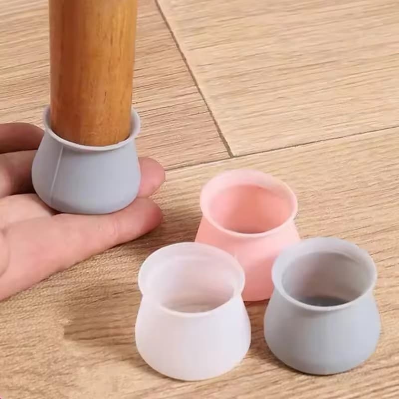 Protetor Silicone Pé Cadeira Mesa Móveis Piso Antirruído Antideslizante