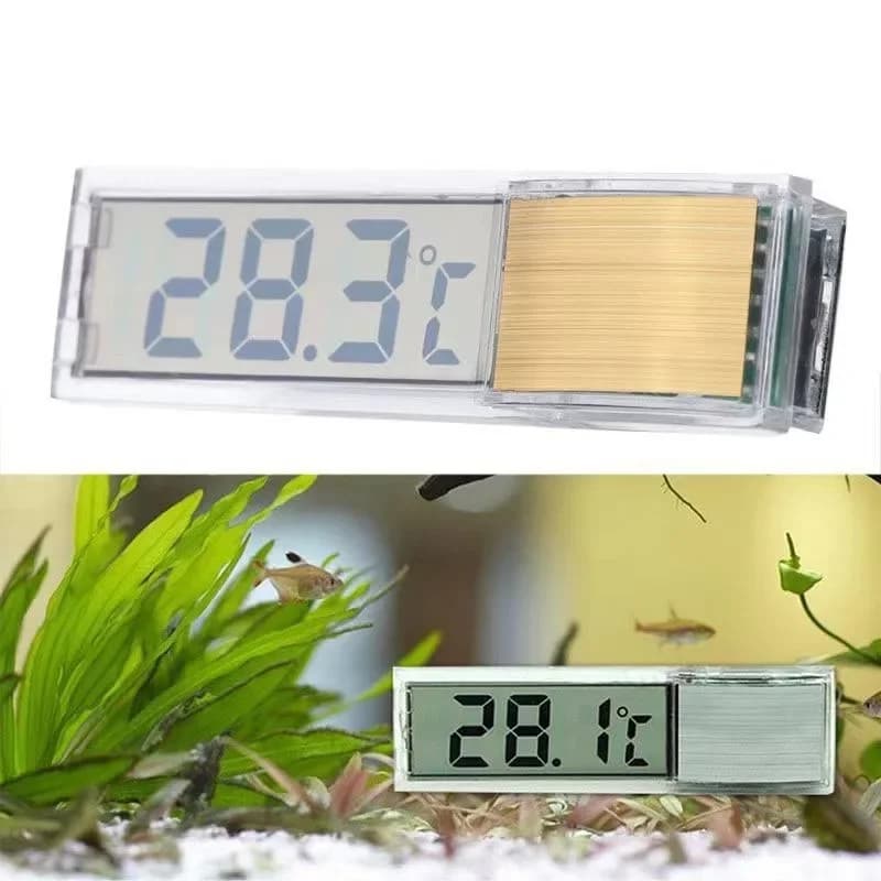 Tanque De Peixes 3D Digital LCD Peixe Tartaruga Temperatura Acessórios Controle Do Aquário Cristal Medição Termômetro