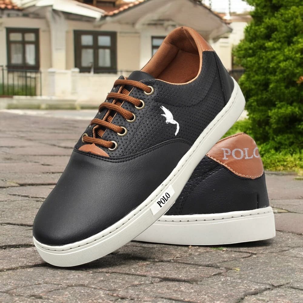 Tênis Infantil Menino Polo Blu Kids Estilo Escolar em Sintético do 27 ao 36