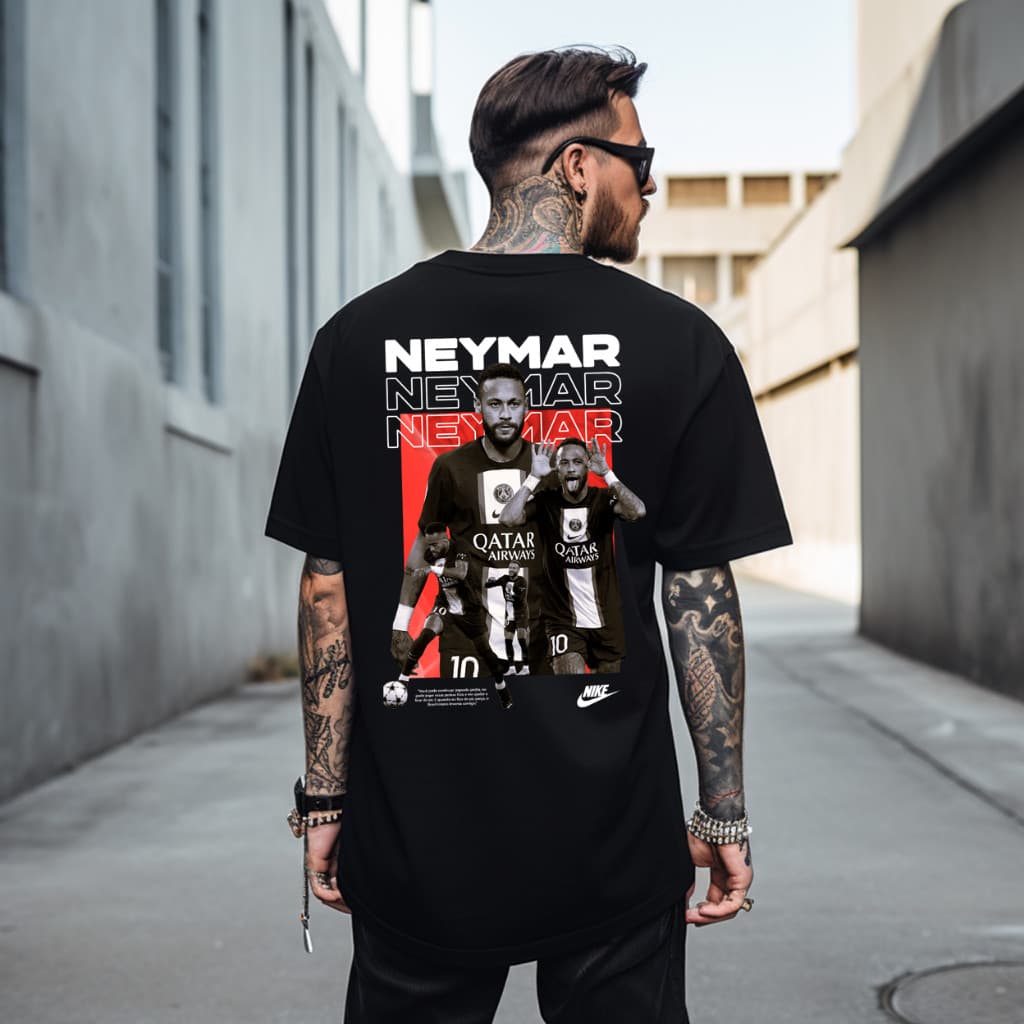 Camiseta Masculina Neymar Junior Exclusiva Estampa premium Futebol 100% Algodão Ícone Conforto e Estilo Njr Style