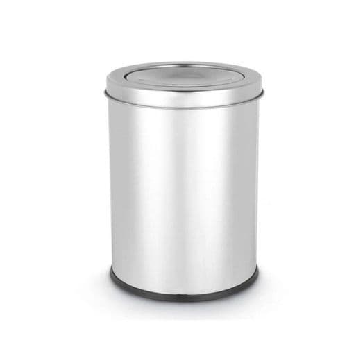 Lixeira Basculante Inox 12 Litros Duravel Multiuso Cozinha Escritório