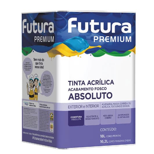 Tinta Latex Acrílica Fosco Premium Absoluto Futura 18l