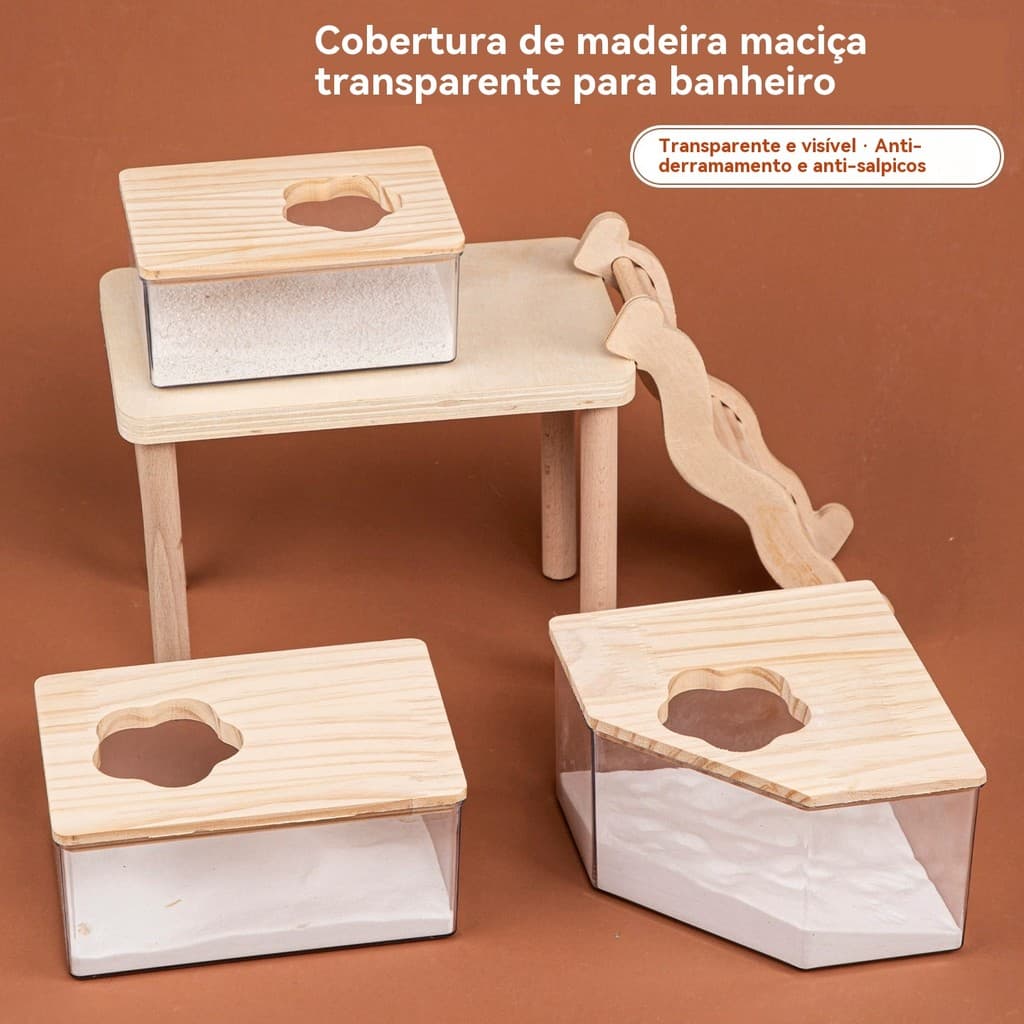 Banheiro para Hamster, Banheiro para Urso Dourado, Banheiro, Caixa de Areia, Banheiro Transparente Grande, Bacia de Urin