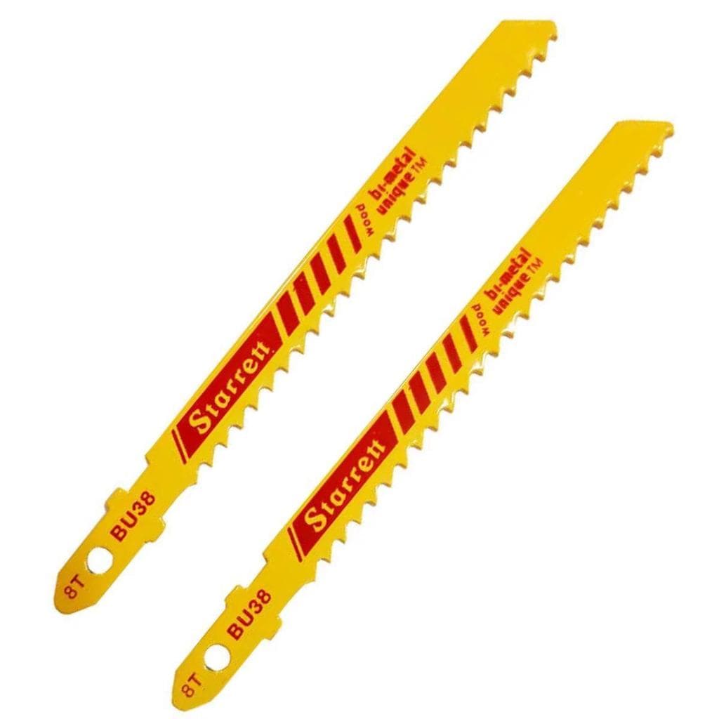 Kit 2 Lâminas Serra Tico-Tico Unique Bi-Metal Madeira 8 Dentes BU38-2 Starrett