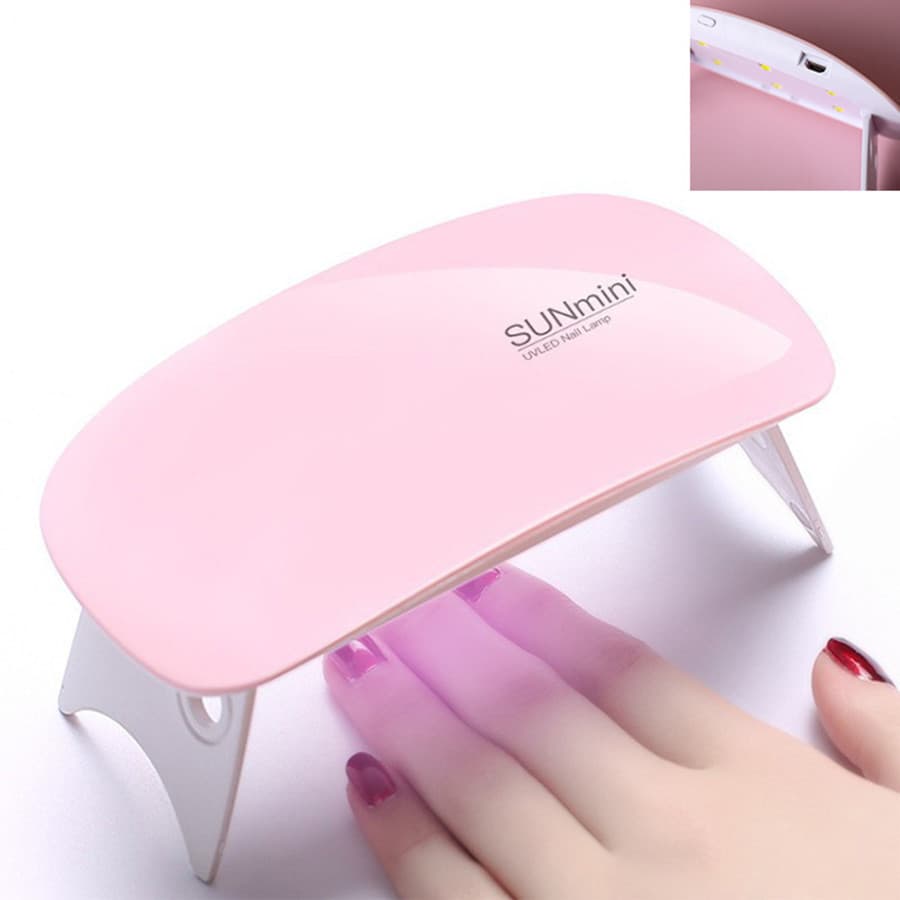 Mini Cabine Secadora de Unha em Gel Acrílica Esmalte Led Portátil Usb