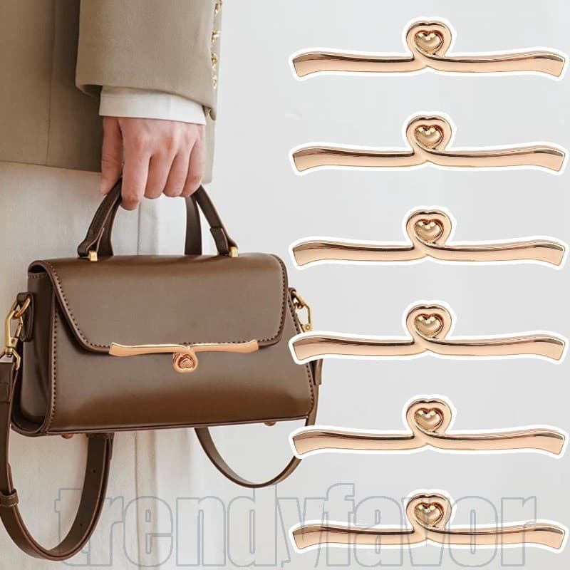 4/2/1Set Bag Fecho Twist Lock-DIY Heart Shape Turn De Pressão De Bolsa-Com Junta , Parafuso-À Prova De Ferrugem , Removí