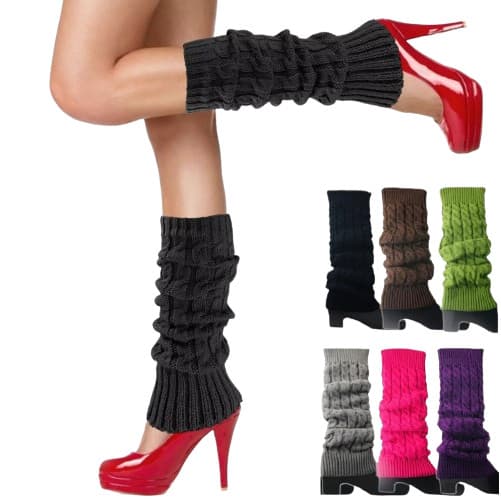 PAR DE MEIA POLAINA INVERNO LÃ TRICÔ FEMININA
