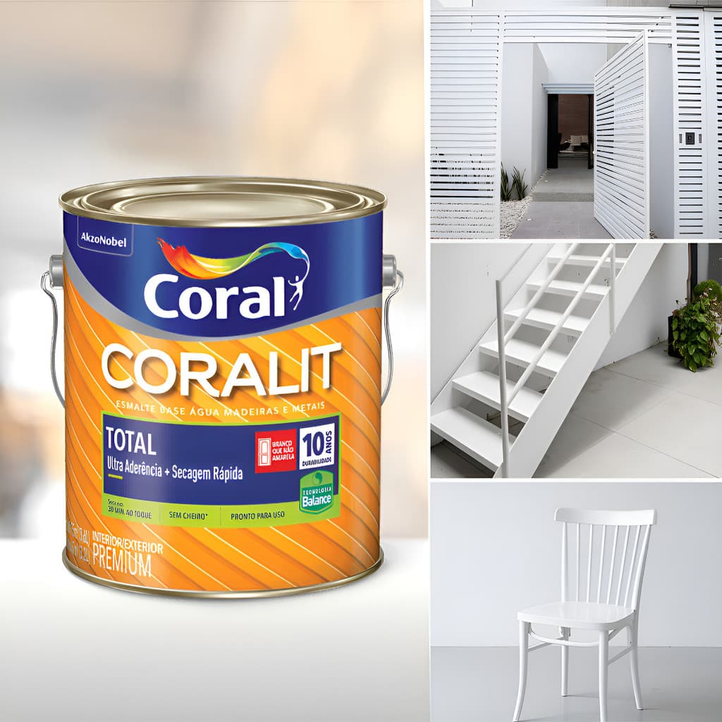 Coralit Esmalte Base Água 3,6l Alto Brilho Ultra Resistente