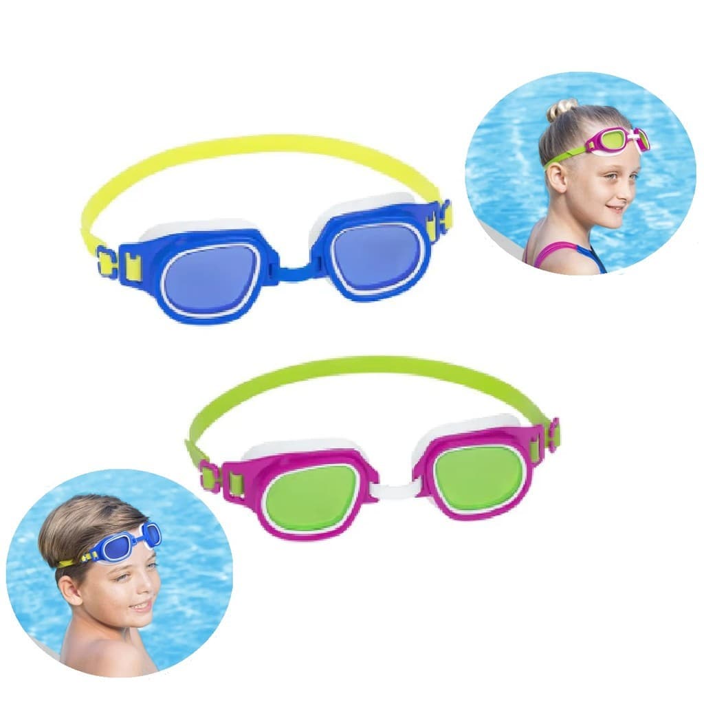 Óculos De Natação Mergulho Infantil Bestway Ajustável Para Crianças Proteção Piscina Praia