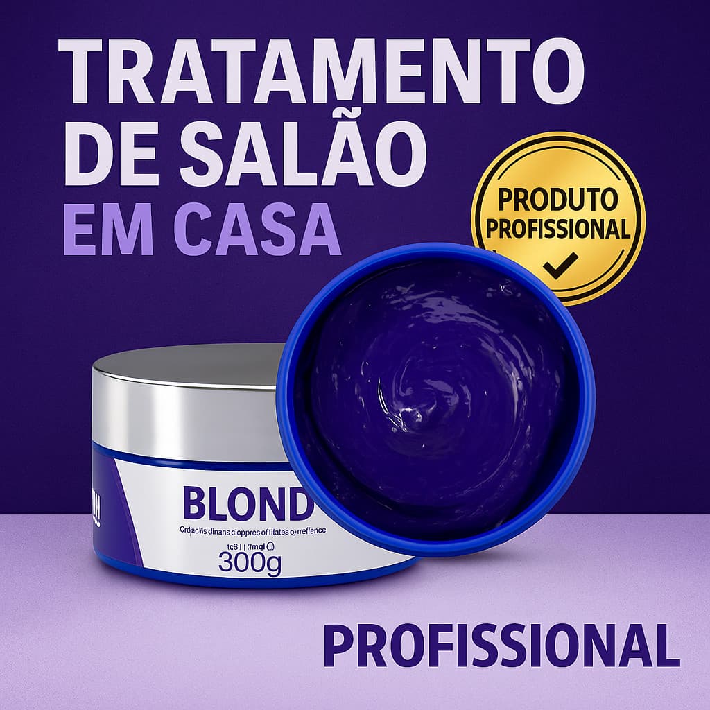 Matizadora Blond Dueethum 250g Matizador Máscara Desamarelador Blonde Cabelo Loiro