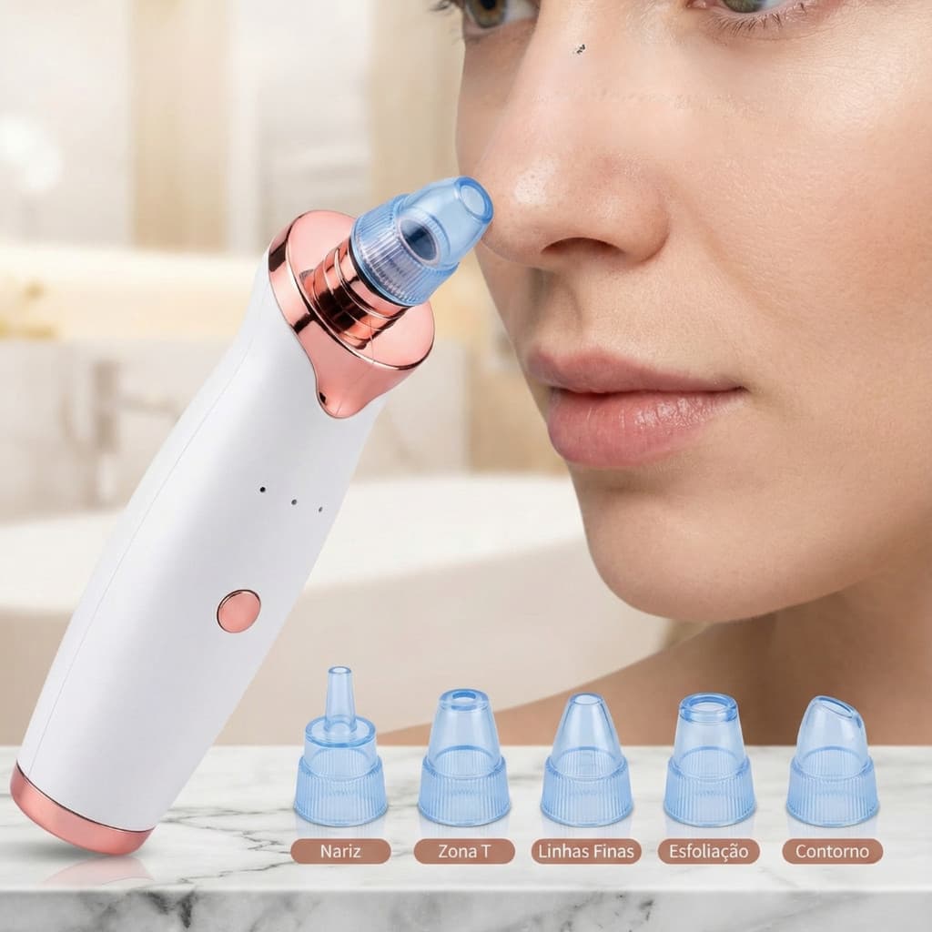 Removedor Cravos e Espinhas Extrator de Cravos Sucção a Vácuo Aparelho Recarregável Sugador Remove Acne - Envio Rápido