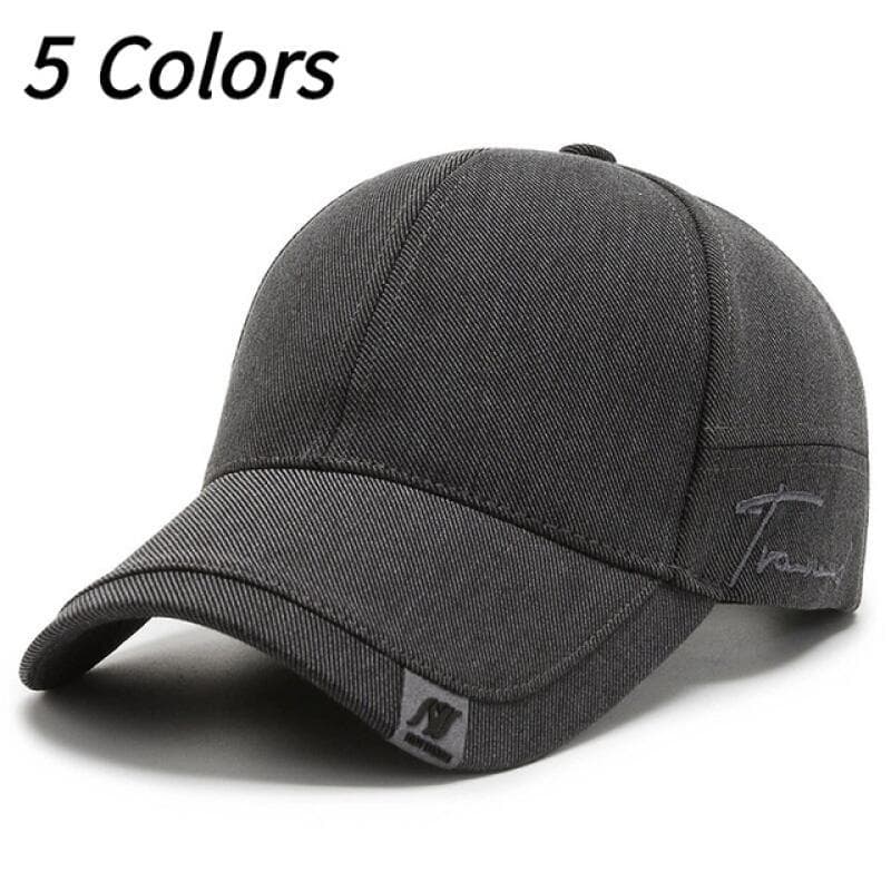Boné Masculino Estilo Coreano com Proteção Solar, Boné de Beisebol Casual Simples e Versátil, Cor Preta. ---- **-*&*-*--
