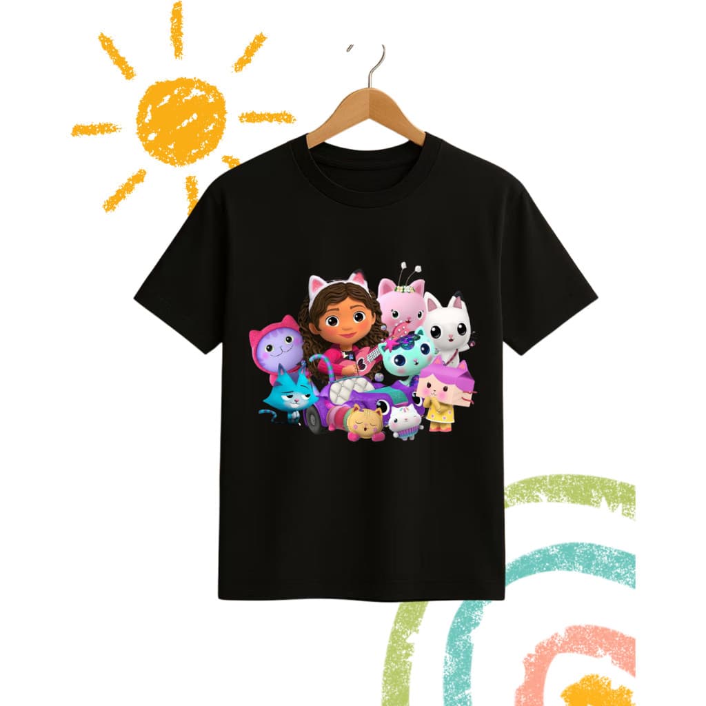 CAMISETA INFANTIL E ADULTO CASA MAGICA DA GABBY