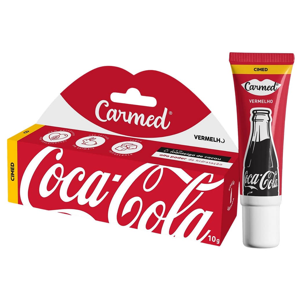 Hidratante Labial Carmed Coca-Cola Vermelho