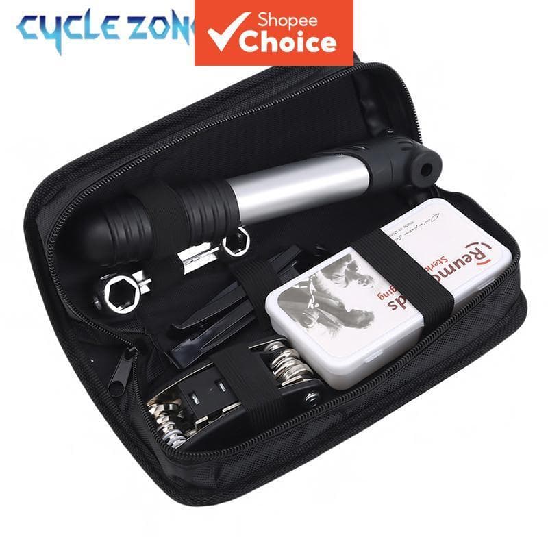 Kits De Bicicleta Bolsa Alavanca De Remendo De Pneu Com Bomba Multifuncional Para Reparo De Ciclismo