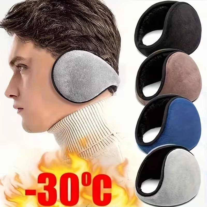 Protetores De Orelha De Pelúcia Macios Térmicos De Inverno-Da Moda À Prova De Frio Para Homens Adultos E Mulheres-Aquece