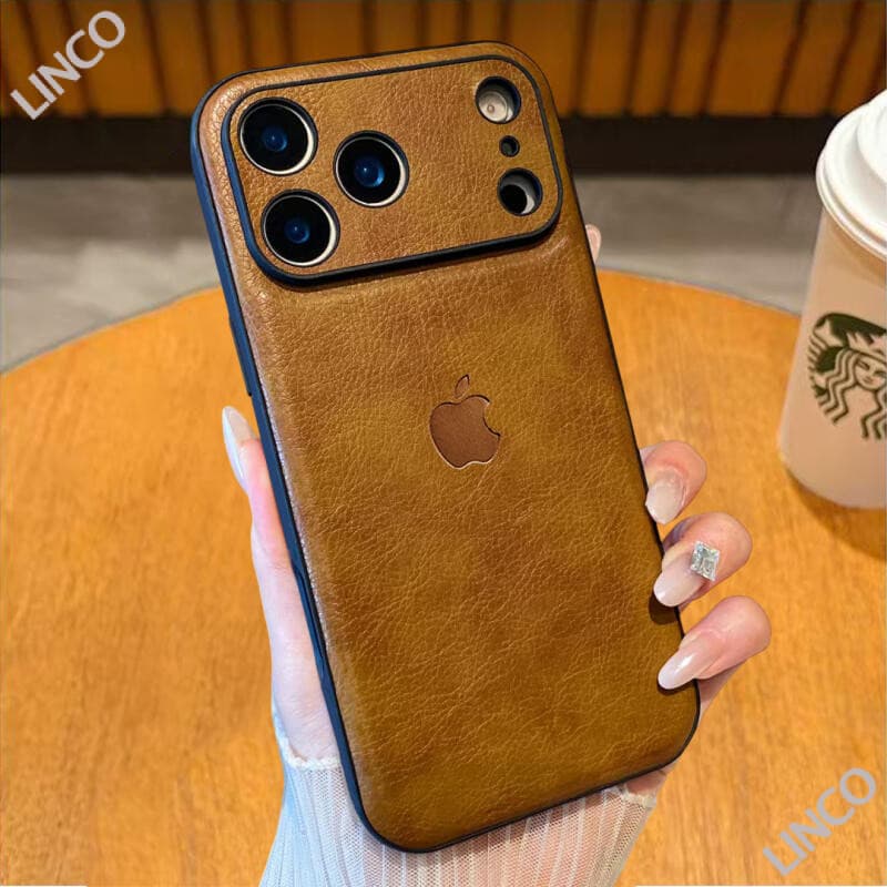 Luxo Retro Crazy Horse Caso De Couro Para iPhone 17 16 15 14 13 12 11 Pro Max Simples Textura