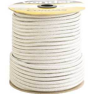 Corda Trançada Multifilamento 12mm 111m Poliéster PET Branca Vonder Alta Resistência