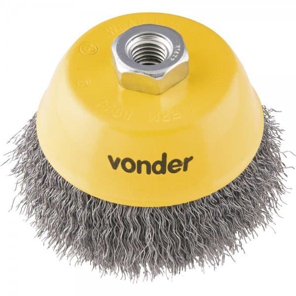 Escova tipo copo 4" ondulada VONDER