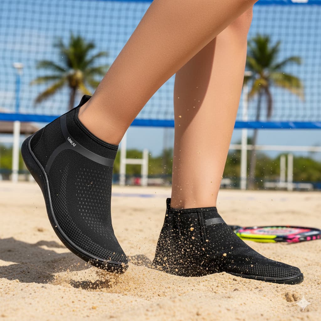 Bota Sapatilha Aquática Profissional Beach Tennis Neoprene Solado Borracha Costurado Pesca Trilha