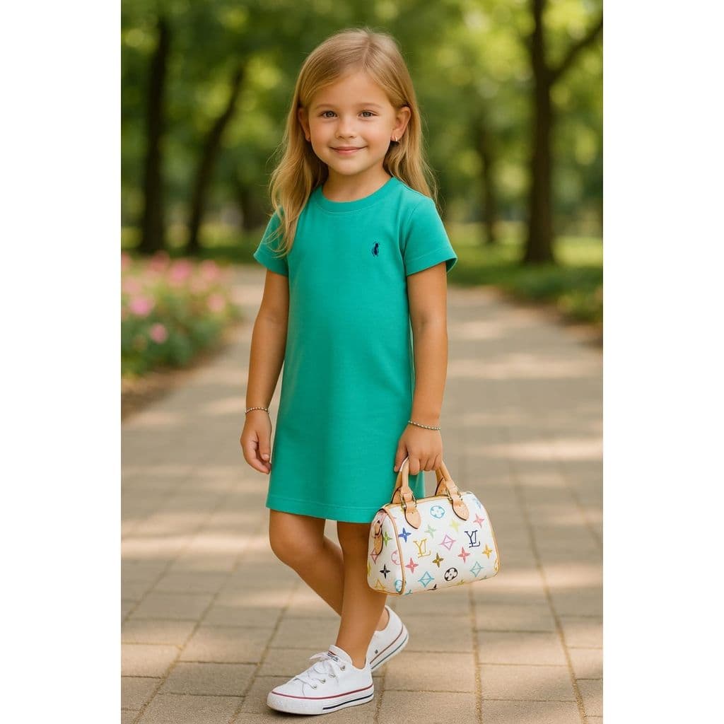 Vestido Basic Infantil - Verde Jade
