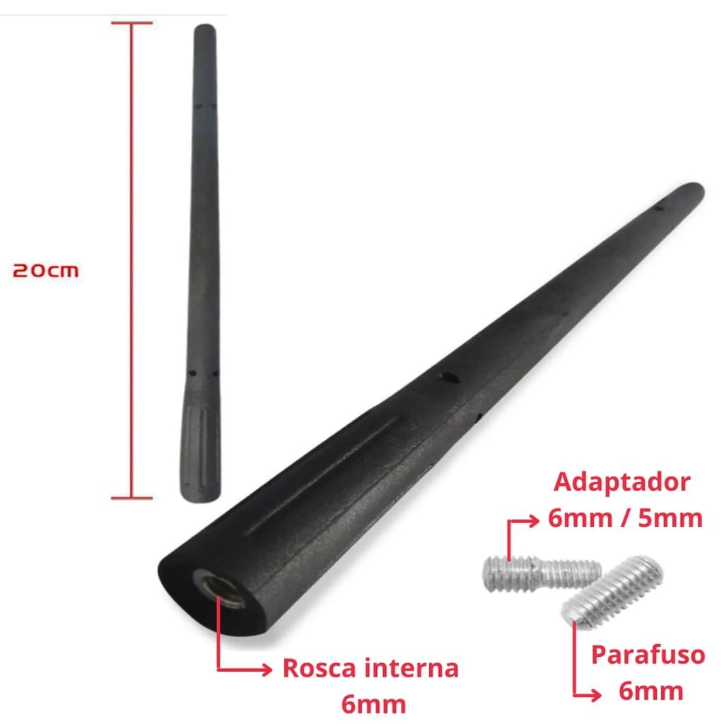 Haste Antena Esportiva Teto Ford Ka Fiesta Focus Ecosport