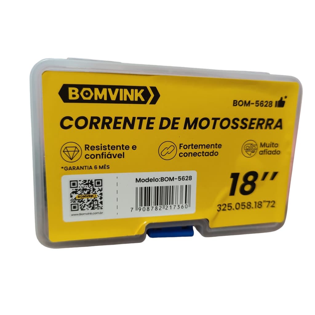 Corrente De Aço Temperado Para Motosserra 18" 36 Dentes BOM-5628