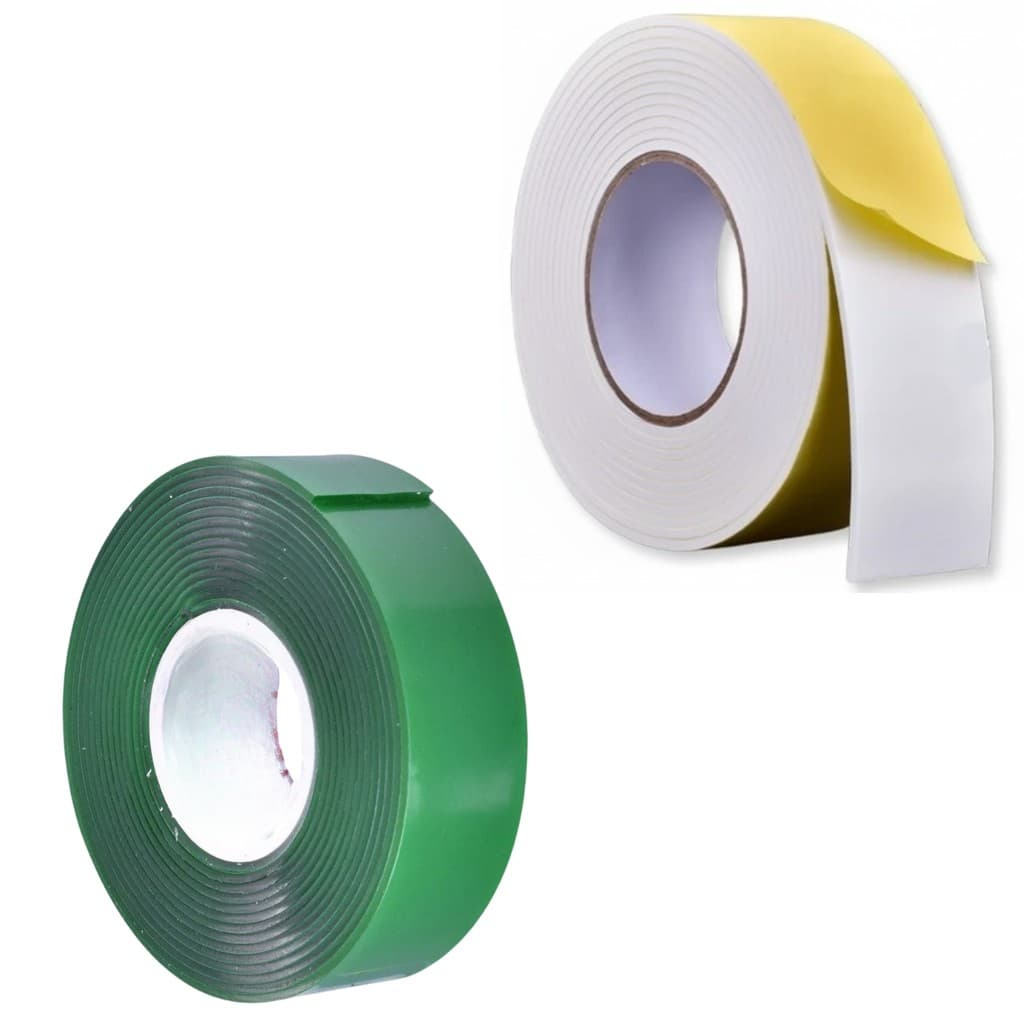 Fita Adesiva Dupla Face Transparente 19mmx2m + Fita Adesiva Dupla Face Espuma 19mmx2m