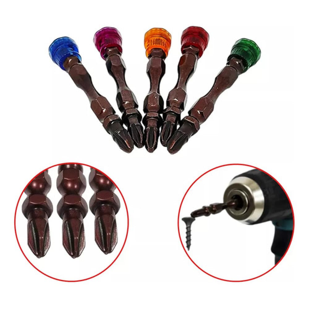 JOGO PONTEIRA PROFISSIONAL IMANTADA C/LIMITADOR E METAL REFORÇADO PHILLIPS BITS P/ PARAFUSADEIRA