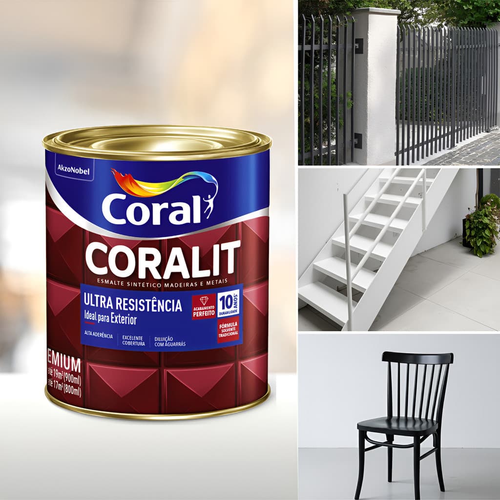 Coralit Metal E Madeira 3,6l Branc Alto Brilho Ultra Secagem