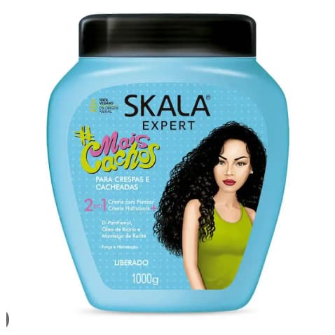 Skala Mais Cachos Força 2 em 1 1kg | Creme Hidratante E Para Pentear